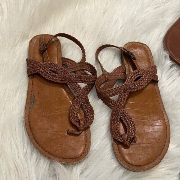 3 Pairs of Sandals Merona SO Braided White Tan Patent Pink - Picture 2 of 11